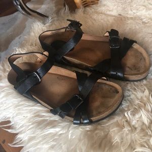 Sofft black leather sandals